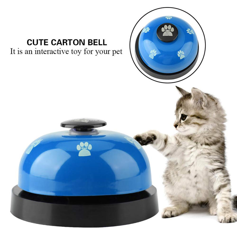 Pet Training Bells, Iron Sturdy Durable Cute Cartoon Pet Bell Dog Puppy Pet Potty Training Bells Doggy Door Bell for Dog Cat(Blue) Blue - PawsPlanet Australia