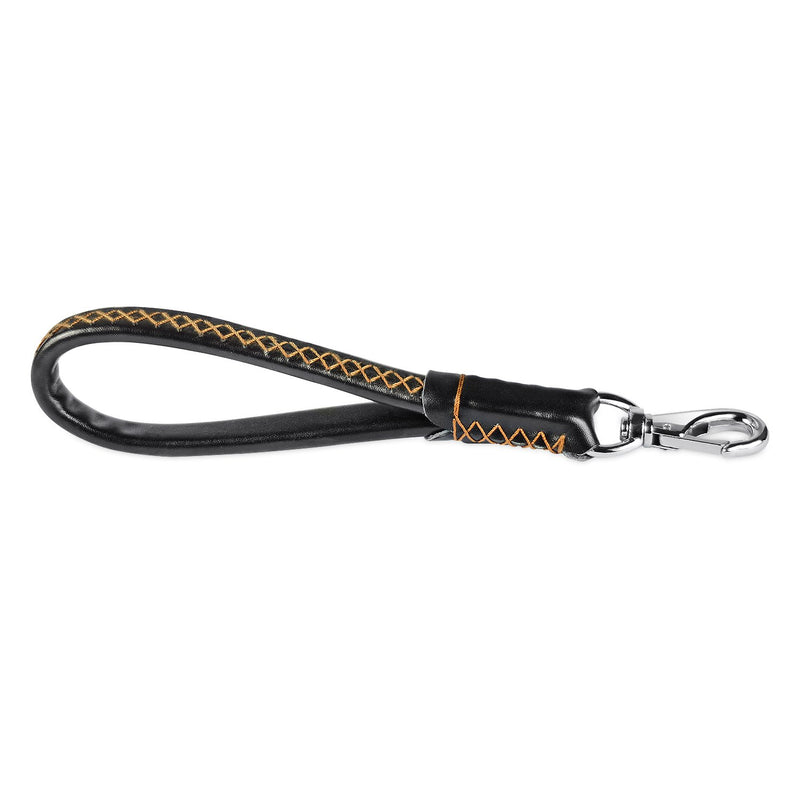 [Australia] - LOOYUAN 12" Dog Short Leash Lead -Heavy Duty for Puppy Small Medium Large Dogs Black 