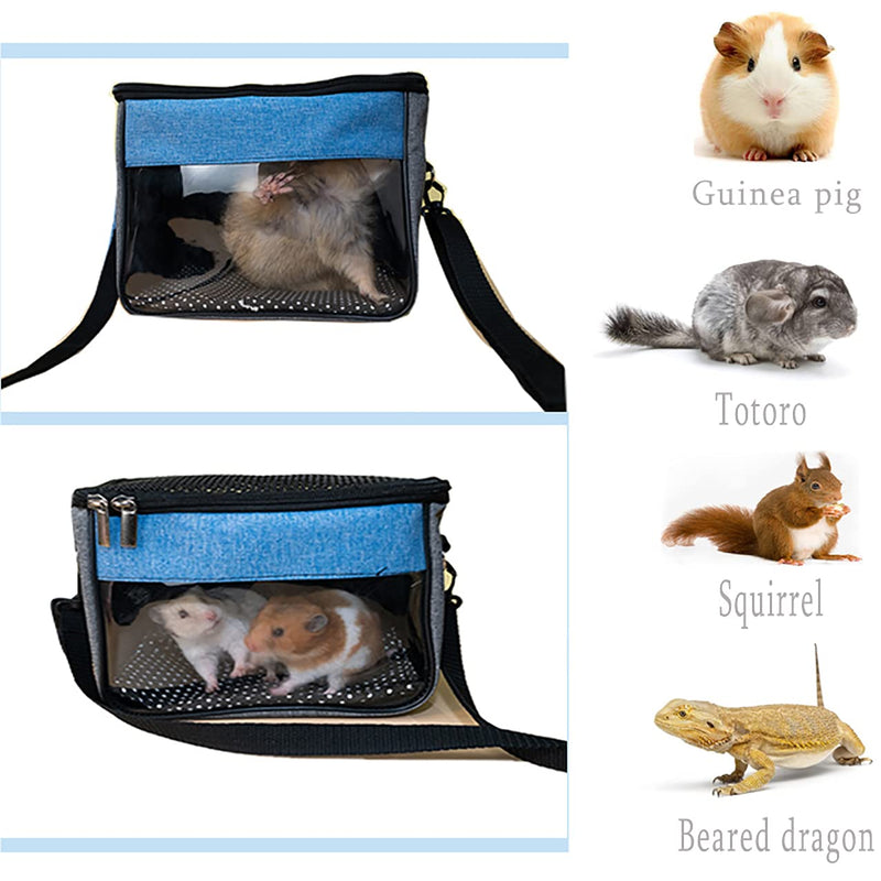Guinea Pig Carrier Bag Breathable Mesh Top Small Animals Outgoing Bag Portable Small Pets Travel Bag Suitable for Hamster Squirrels Hedgehog Chameleon - PawsPlanet Australia