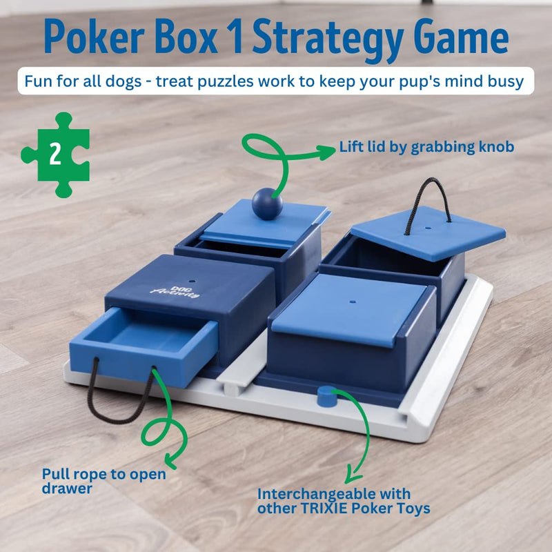 TRIXIE dog toy intelligence dog activity strategy game “Poker Box 1” – sophisticated intelligence toy for dogs to keep busy, 31x31cm – 32012 - PawsPlanet Australia