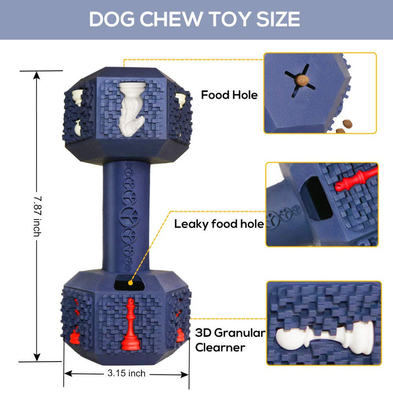 M.C.works Dog Chew Toys for Aggressive Chewers Indestructible Dog Toys Non-Toxic Tough Natural Rubber Dumbbell Toy for Medium Large Dogs. - PawsPlanet Australia