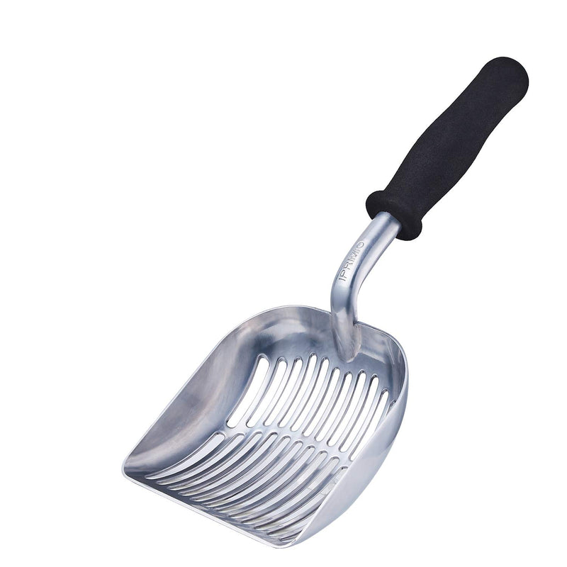 [Australia] - iPrimio Scoop Monster Cat Litter Scooper with Soft Foam Handle - Super Large Shovel with Easy Grip for Sore Hands. Silver 