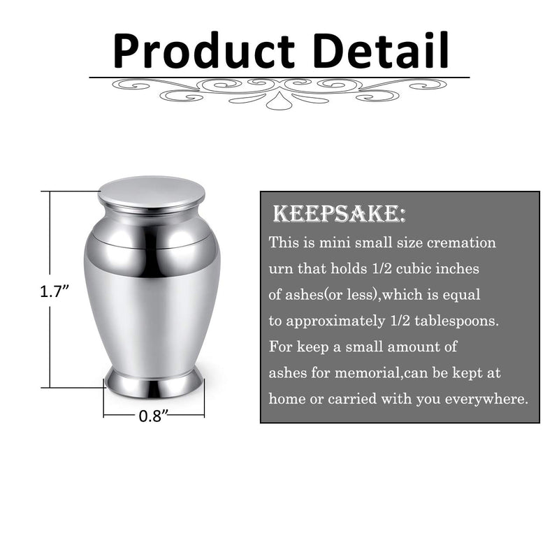 PiercingJak Personalized Engraving Small Keepsake Urns for Ashes Mini Cremation Urns for Ashes Stainless Steel Memorial Ashes Holder Decorative Keepsake Urns for Human Ashes Vase Shape (Non Engraving) - PawsPlanet Australia