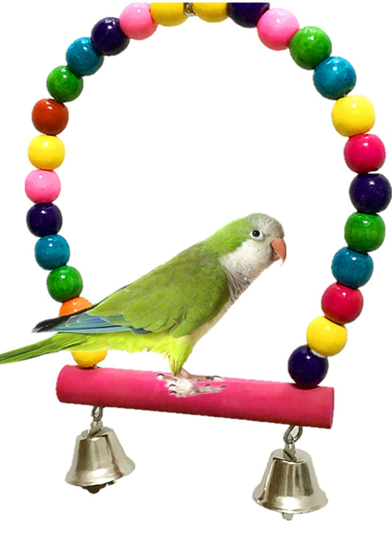 [Australia] - 5pcs Bird Parrot Toys Hanging Bell Pet Bird Cage Hammock Swing Toy Hanging Toy for Small Parakeets Cockatiels, Conures, Macaws, Parrots, Love Birds, Finches 
