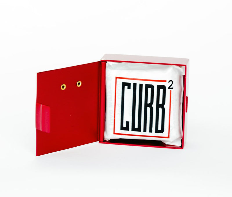 [Australia] - Curb2 red Waste Bag Dispenser with one 10 Pack Waste Bag Included 