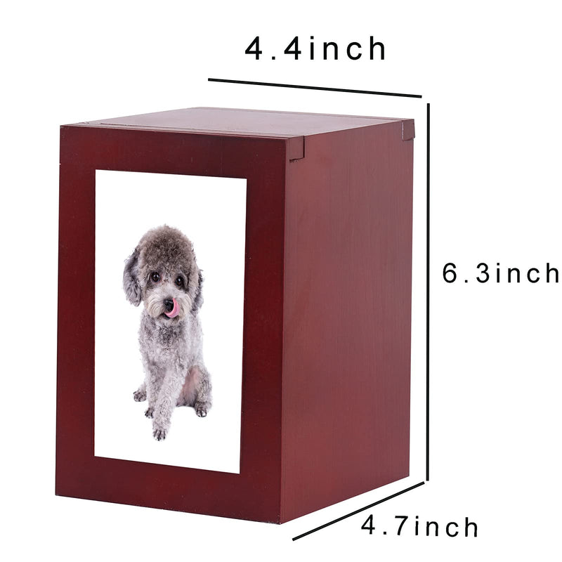 Pet Urns Peaceful Pet Memorial Keepsake Urn Wood Cremation Urns Cat Urn Pet Urns for Dogs Ashes Pet Memorial Gifts Box with Acrylic Glass Photo Protector - PawsPlanet Australia