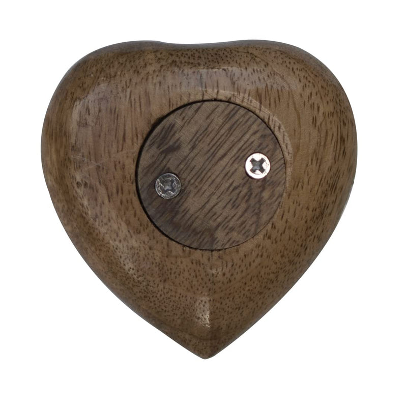 Well Blessed Small Polished Wooden Heart Keepsake Urn for Ashes. A Small Wooden Heart Memorial Urn - PawsPlanet Australia