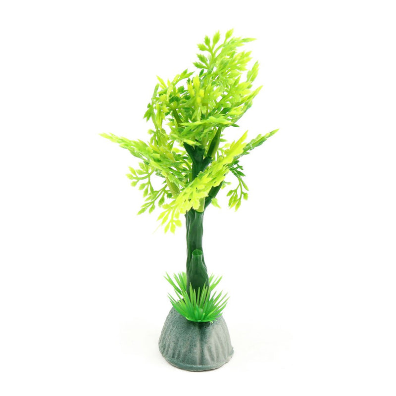 [Australia] - uxcell Yellow Plastic Mini Plant Tree Fishbowl Ornament 4.7inch High for Small Tanks 