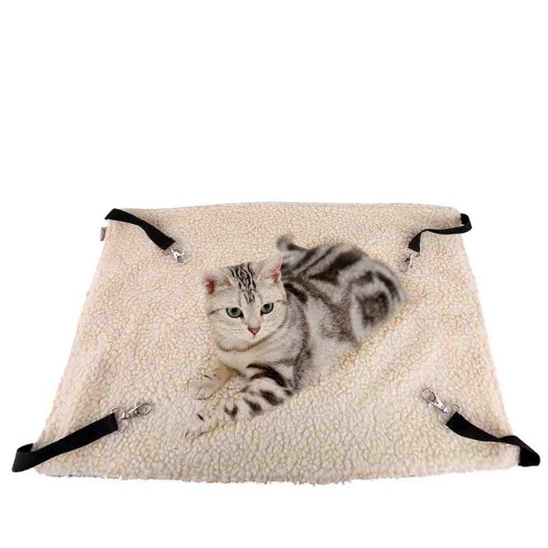 [Australia] - REACHS Cat Kitten Hanging Hammock Bed Pad Pet Cat Cage Comforter L Zebra 