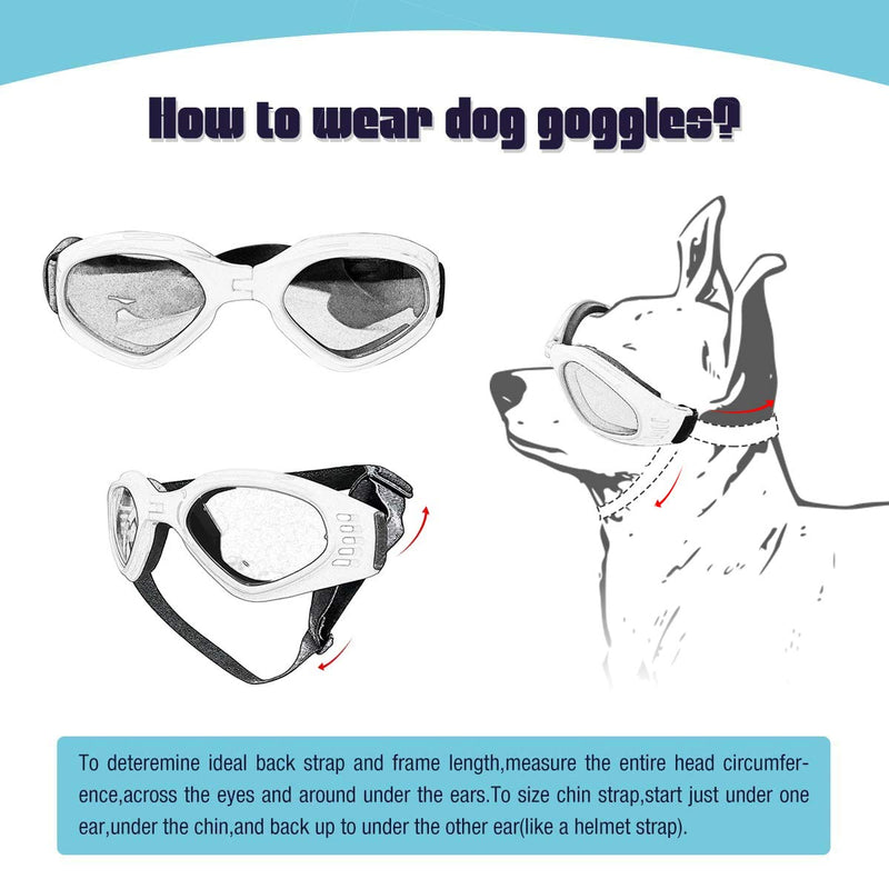 Enjoying Pet Goggles - Sun Goggles Dog Sunglasses UV Protection Sun Glasses for Medium and Small Dogs Black - PawsPlanet Australia