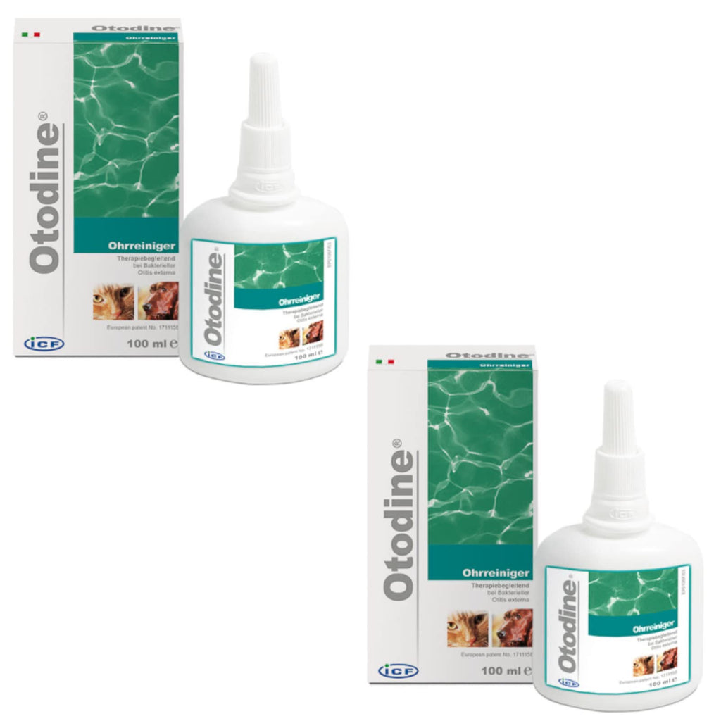 iCF Otodine ear cleaner for dogs and cats - double pack - 2 x 100 ml - PawsPlanet Australia