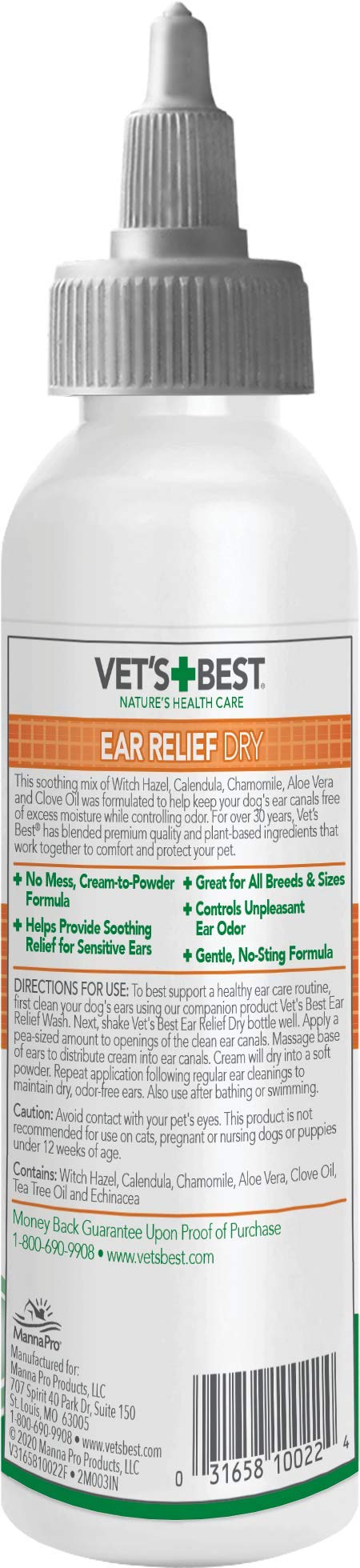 Vet's Best Dry Ear Relief for Dogs, 4 oz - PawsPlanet Australia