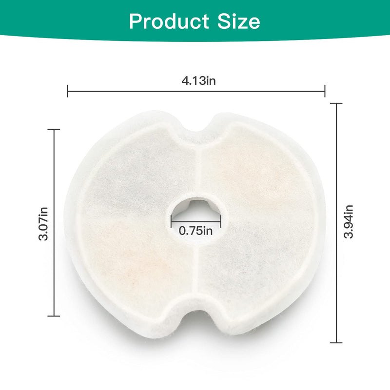 NautyPaws Cat Water Fountain Filters, 8 Packs Replacement Carbon Filters for Automatic Pet Water Fountain, Stainless Steel Cat Water Fountain - PawsPlanet Australia