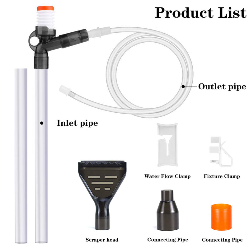 [Australia] - KASAN Gravel Cleaner Pump Aquarium Long Nozzle Cleaning Kit Tool, Aquarium Siphon for Cleaning Sand. with a Pneumatic Button Adjustment Control, it is a Vacuum Cleaner for Aquarium 