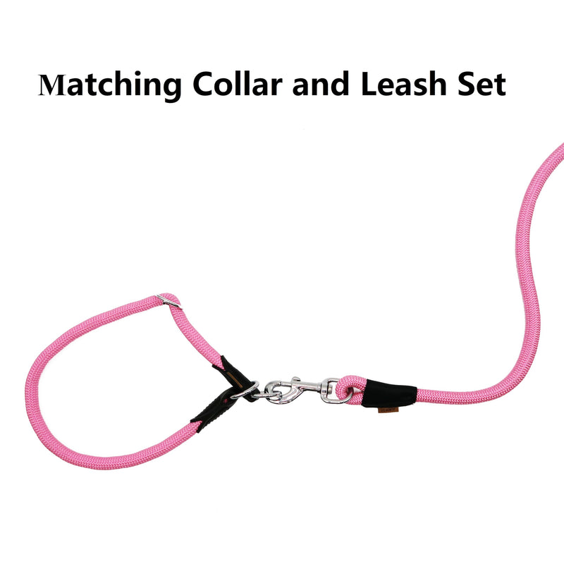 Dog Leash, Braided Rope Traction – Walking Training Lead for Small/Medium Dogs ((1/3") - 6FT, Pink) (1/3") - 6FT - PawsPlanet Australia