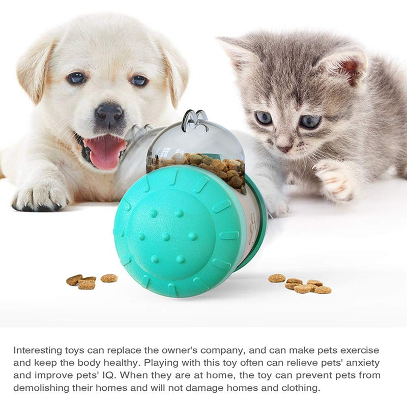 Interactive Feed Toy for Cat and Dog Pet Tumbler Puzzle Slow Food Leakage Ball Without Electric Pet Food Leakage Rocking Ball Toy by Patgoal Black - PawsPlanet Australia