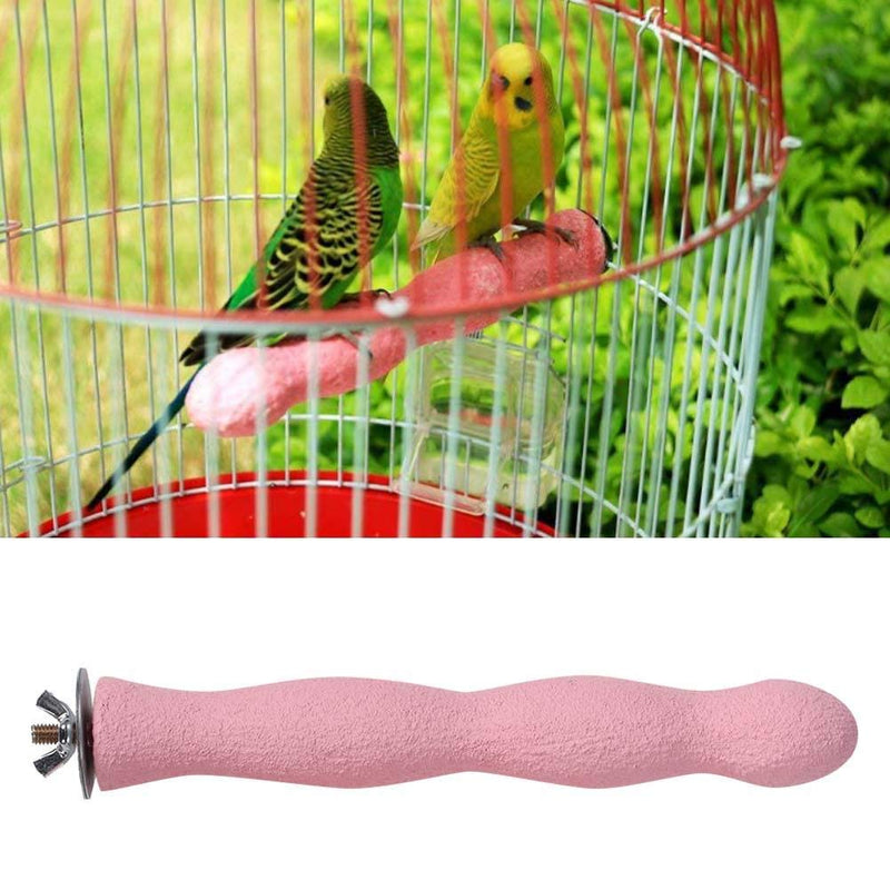 Pssopp Bird Perches Rough Surface Bird Paw Grinding Perch Bird Cage Perches Stand Stick for Budgie Parakeet Cockatiel Macaw African Grey(Large) Large - PawsPlanet Australia