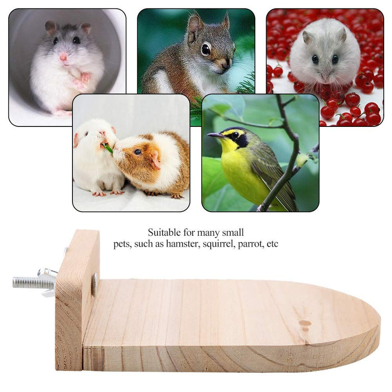 HEEPDD Hamster Platform, Natural Wood Springboard Small Animals Climbing Board Physical Exercise Tool for Hamster Squirrel Mice Chinchilla Chipmunk Parrots - PawsPlanet Australia