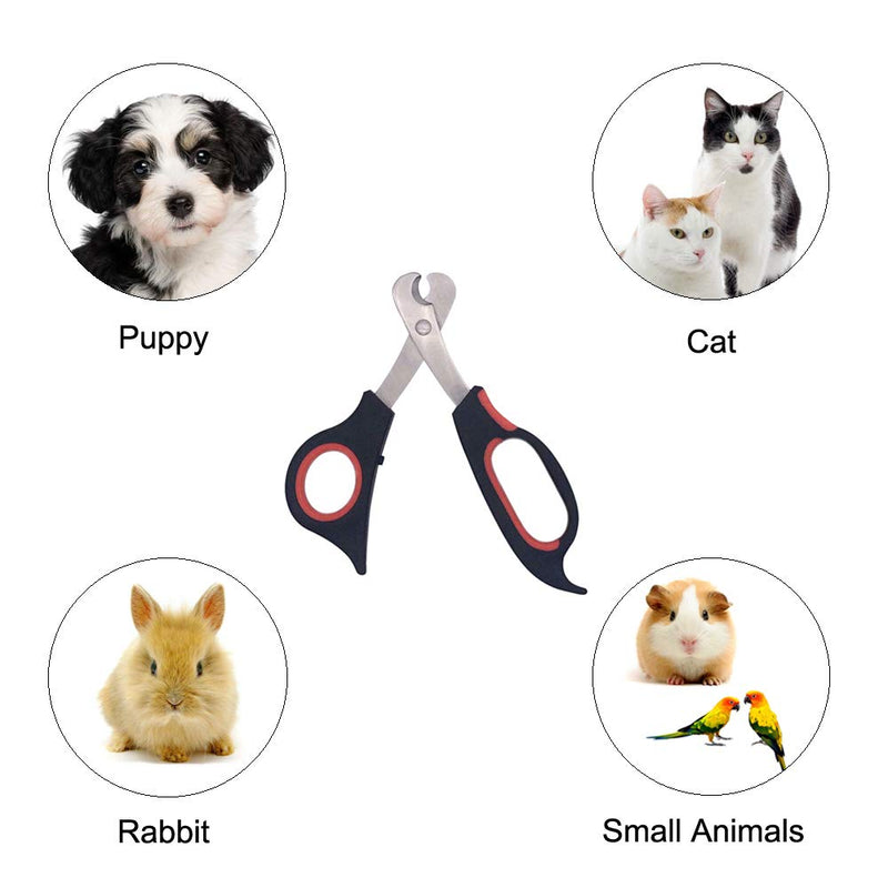 [Australia] - Niubow Professional Cat Nail Clippers Trimmer Scissors for Small Breeds, Puppies, Rabbits, and More, Safe Sharp Stainless Steel Blades, Non-Slip Big Handles, Easy at Home Grooming 