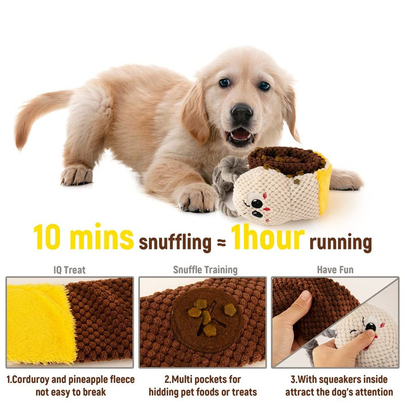 TOTARK Treat Dispensing Dog Toys Snuffle Puzzle Toys for Foraging Instinct Training No Stuffing Dog Squeaky Enrichment Toys Interactive Dog Chew Teething Toys Treat Toys for Small Medium Large Dogs - PawsPlanet Australia