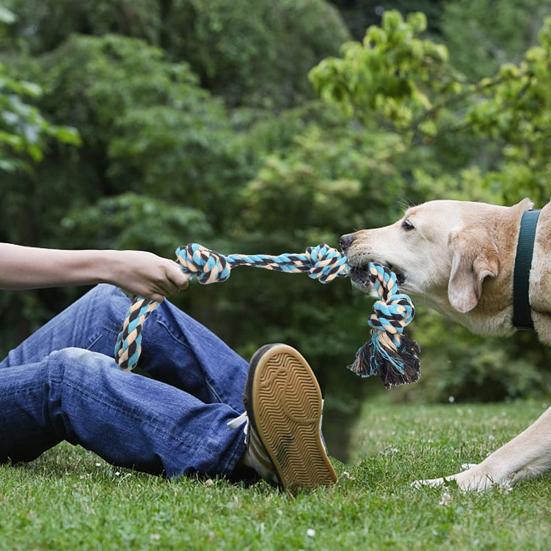 MOFELON XL Dog Rope Toy,3 Packs Tug of War Rope,Dog Toys Indestructible Designed for Large Dogs Medium Dog,Tug of War Dog Pull Rope Teeth Cleaning,for Chewing,Teething,Tug of War - PawsPlanet Australia