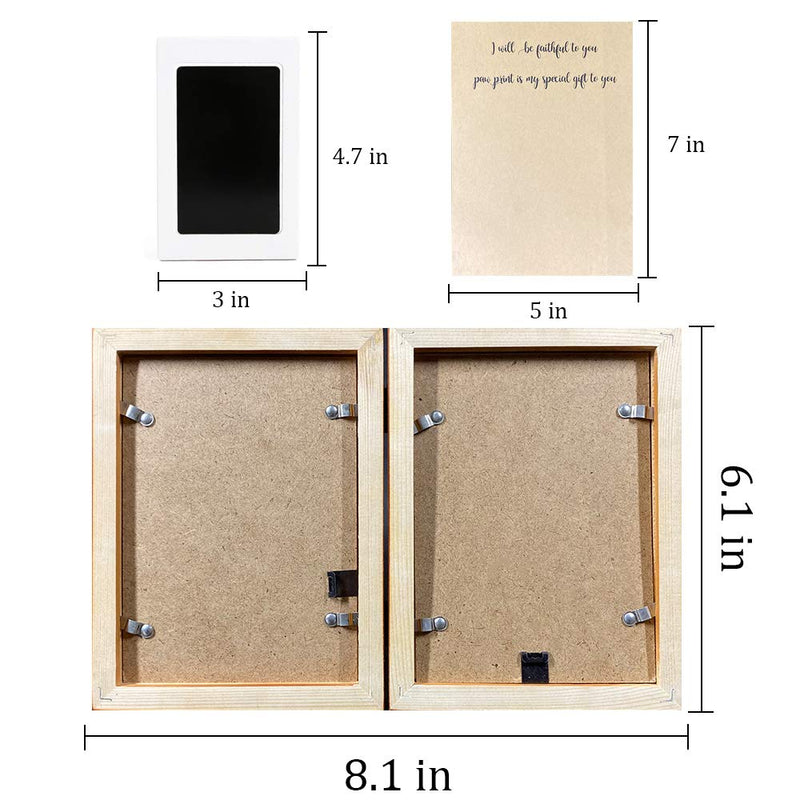 [Australia] - Haode Pet Pawprints Picture Frame Measures 12.06"x7.88"x1.56" Dog or Cats Memorial Picture Frame Perfect Keepsake for Pet Lovers Black 