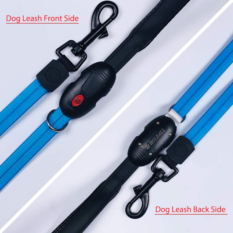 LED Dog Leash, USB Rechargeable Light Up Dog Lead, Water Resistant-Perfect for Night Walking (Leash 4 Ft, Blue) Leash 4 Ft - PawsPlanet Australia