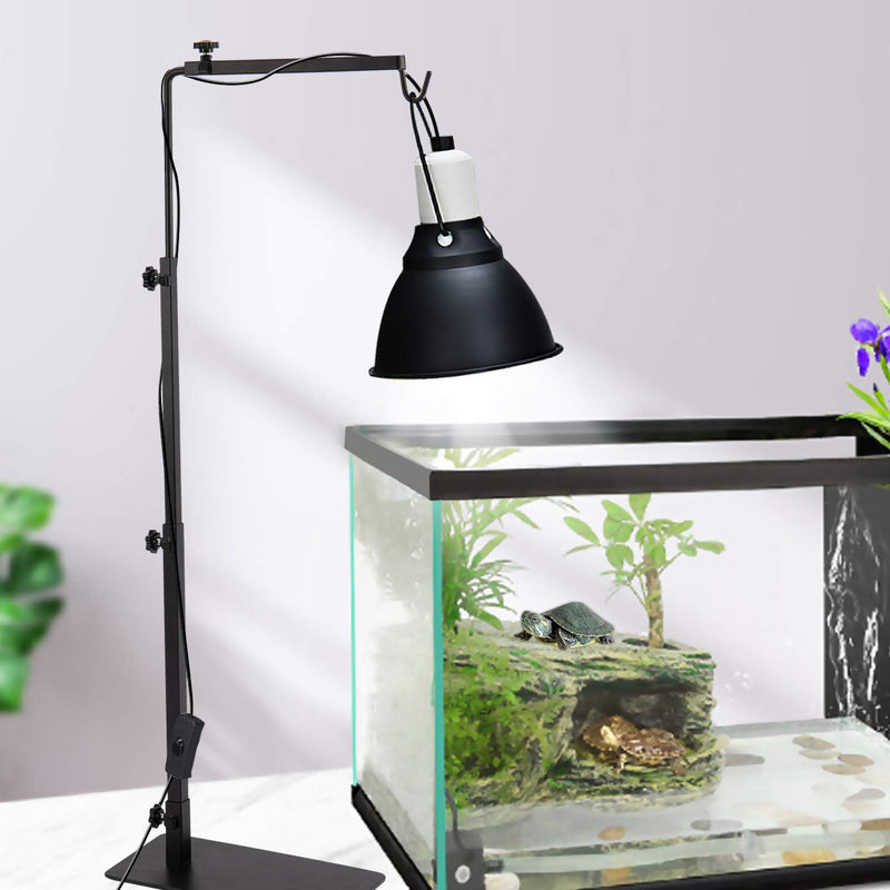 Aulock Adjustable 15 to 37.4 Inch Reptile Lamp Stand- Expandable Reptile Basking Lamp Holder Bracket Metal Heat Light Supporter Hanging Lamp Fixture for Lizards Turtles Snakes Amphibians Animals One - PawsPlanet Australia
