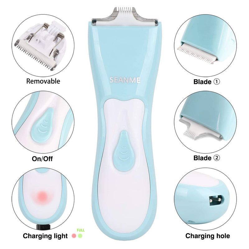 [Australia] - seanme Dog Clippers Washable, 2020 New Upgrade Dog Grooming Clippers Kit with Double Blades Professional Electric Trimmer Set Rechargeable Cat Trimmer Low Noise Shaver for Dogs/Cats 