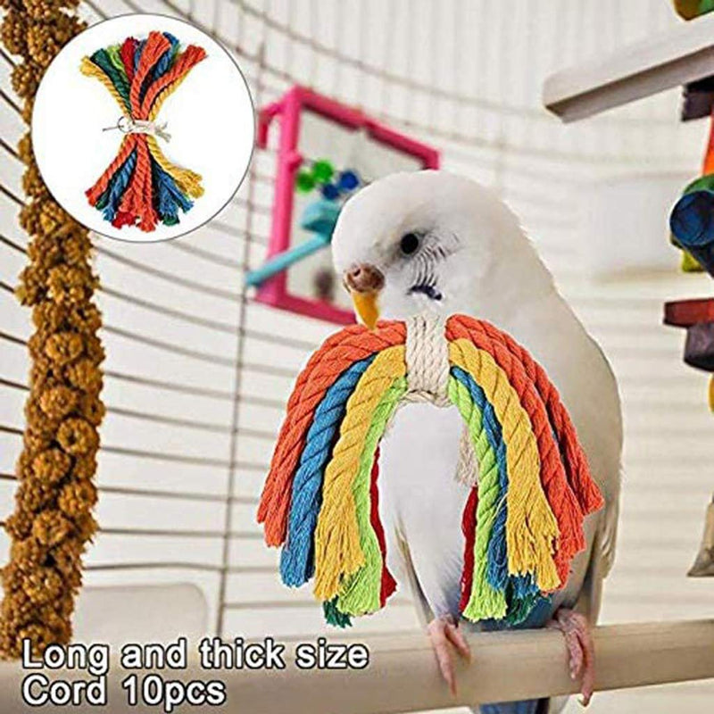 Small Bird Swing Toys, Bird Parrot Swing Chewing Toys - Hanging Bell Birds Cage Toys 8 Pcs - PawsPlanet Australia