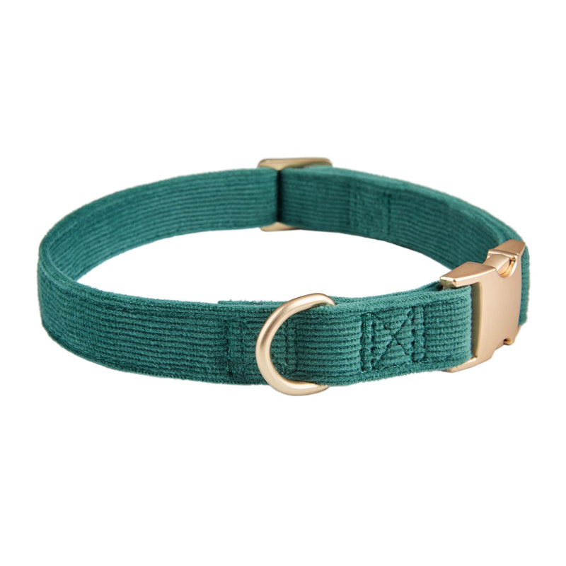 YUDOTE Ultra Soft Dog Collar Natural Cotton Cord for Small Dogs with Sensitive Skin, Green S (Pack of 1) Green - PawsPlanet Australia