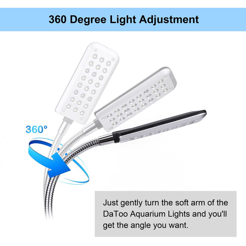 DaToo Aquarium Light Small LED Clip Light for Fish Tank, 1 Yr Warranty - PawsPlanet Australia