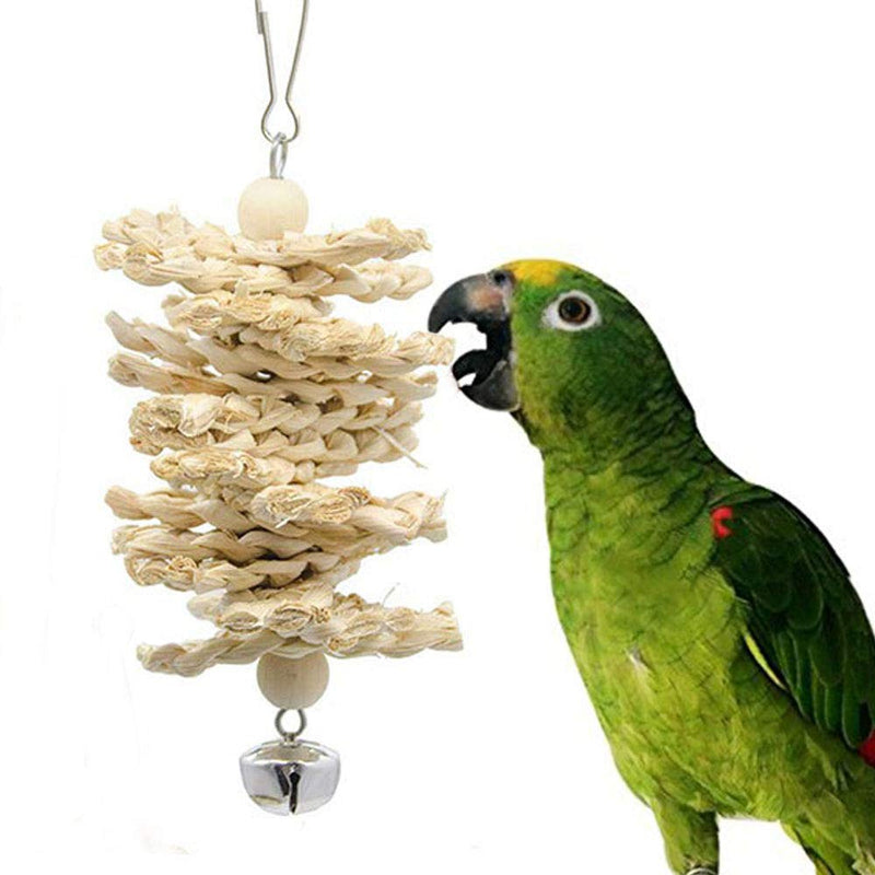 Aidiyapet 8 Packs Bird Toy Bird Parrot Swing Chewing Toys Birdcage Stands - Wood Hanging Bell Bird Cage Toys Suitable for Small Parakeets, Cockatiels, Conures, Finches,Budgie,Macaws, - PawsPlanet Australia