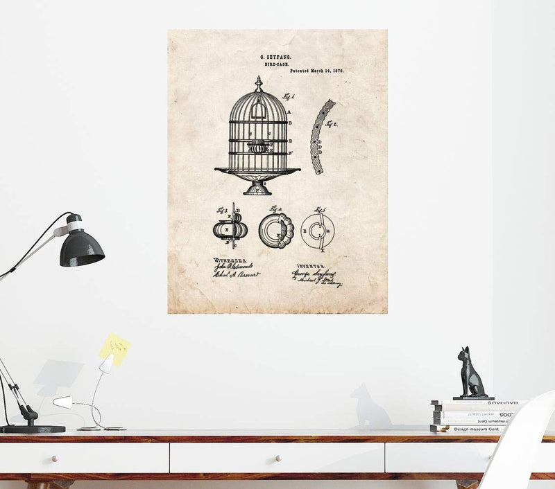 [Australia] - Bird Cage Patent Print Old Look (8.5" x 11") M11996 8.5" x 11" 