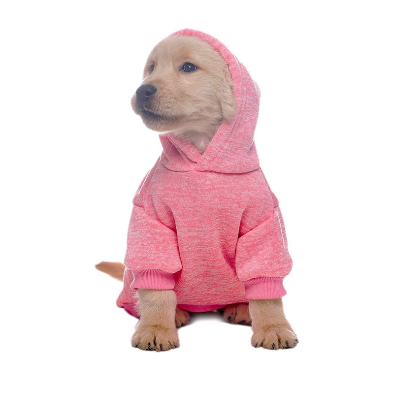 SCENEREAL Pet Dog Hoodies Knitwear Sweaters Winter Clothes with Hat and Pocket Windproof Small Pink - PawsPlanet Australia