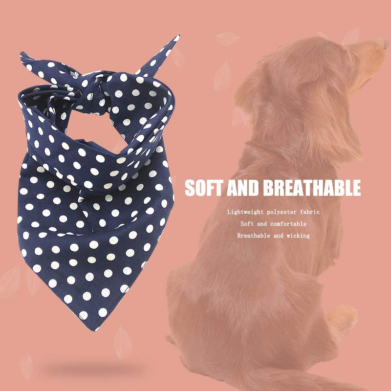 YOFASEN Pet Collars, Cats And Dogs Triangle Scarf Bib Cotton Double Dots, Baby Bib Saliva Towel Pet Supplies，Red/64 * 45 * 32Cm red - PawsPlanet Australia