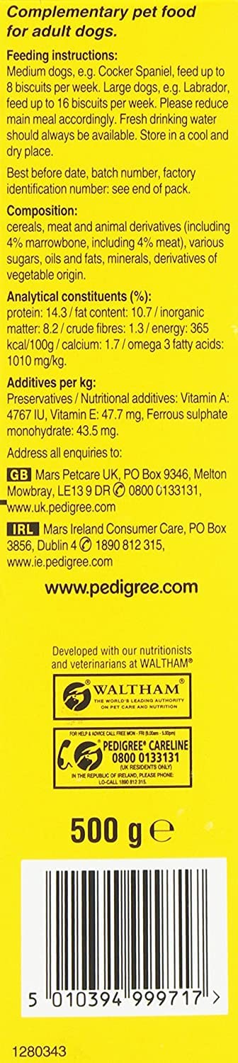 Pedigree Markies Original with Marrowbone, 500g Pack of 3 - PawsPlanet Australia