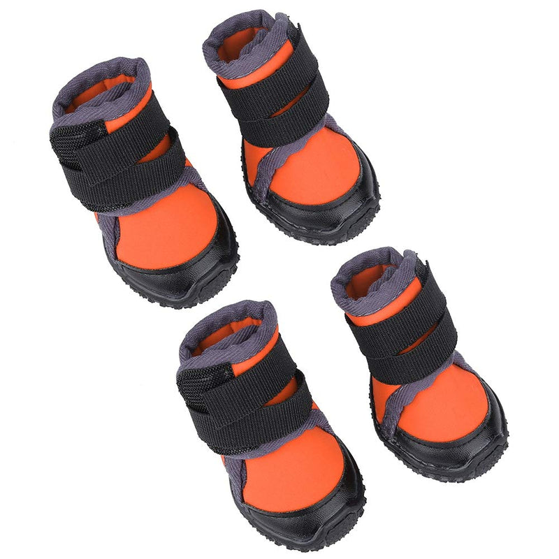 HEEPDD Dog Shoes, 4Pcs Pet Puppy Shoes Large Dog Non Slip Pet Booties Dog Snow Boots Rain Boots(55#-orange) 55# orange - PawsPlanet Australia