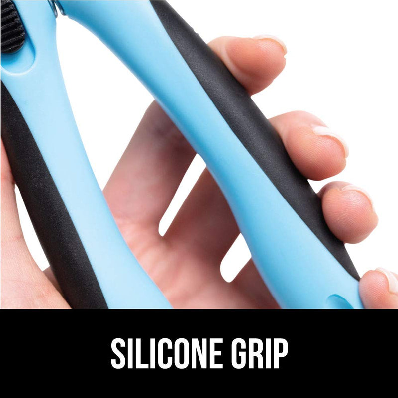 Gorilla Grip Premium Dog and Cat Nail Clipper, Built in Nail File, Slip Resistant Clippers, Safe Grooming at Home, Safety Guard to Avoid Overcutting Professional Claw Trimmer Tool for Pet Nails, Blue 1 - PawsPlanet Australia