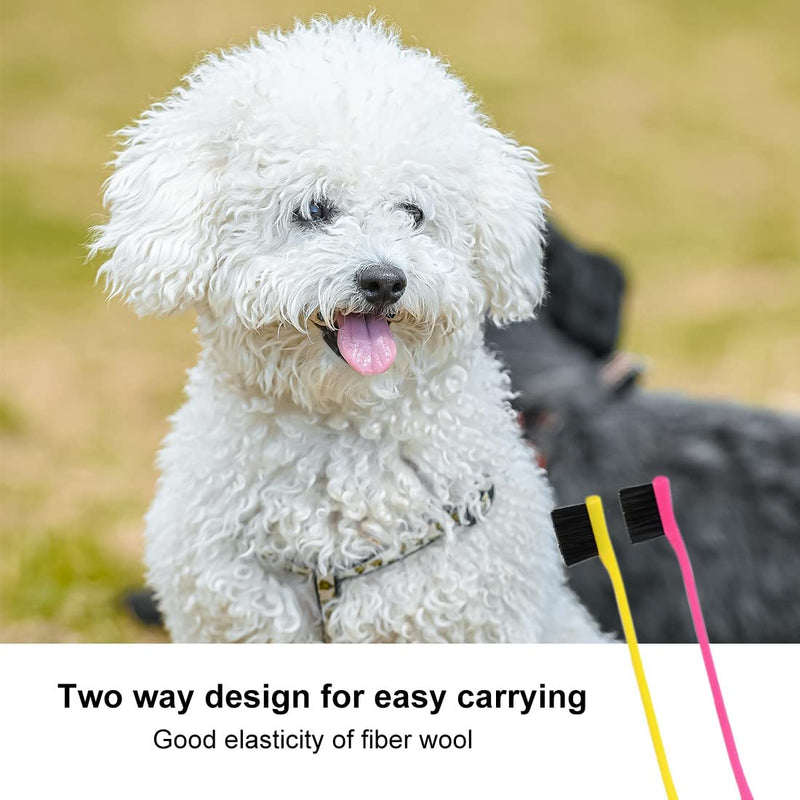 NIANOPKM 4-piece tear stain removal comb, dog eye care comb, double-sided dog eye comb for removing crusts and mucus (white, blue, yellow, pink). - PawsPlanet Australia