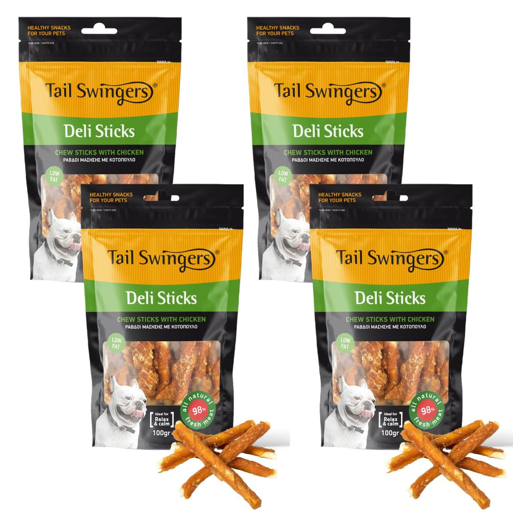 Tailswingers Treats - Dogs - Healthy Snacks - Perfect for Training - No Sugar (Deli Chicken Sticks 400gr) Deli Chicken Sticks 400gr - PawsPlanet Australia