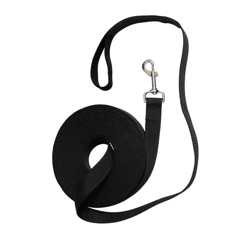 Extra Long Line Training Dog Leash - Long Lead For Large, Medium and Small Dogs - Great for Training, Play, Camping, or Backyard (10m, Black) 10m - PawsPlanet Australia