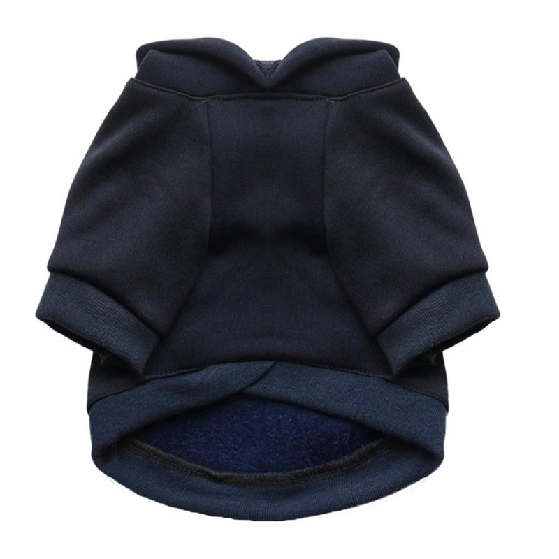 Dog Hoodie Pet Winter Clothes - Black Pet Sweaters with Hat Soft Cotton Coat for Small Medium Dogs Cats 2Pack (XS) X-Small - PawsPlanet Australia