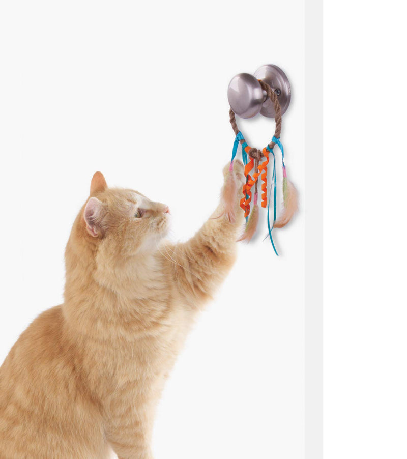 SmartyKat Mouse Mates Dream Dangler Jute and Feather Cat Toy - PawsPlanet Australia