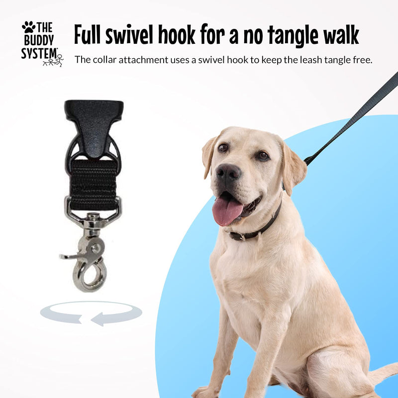 The Buddy System Hands Free Dog Leash, Adjustable Leash for Running, Jogging, Training and Service Dogs, Great for Small, Medium and Large Dogs, Made in USA Regular Belt (22"- 40" Waist) Black - PawsPlanet Australia