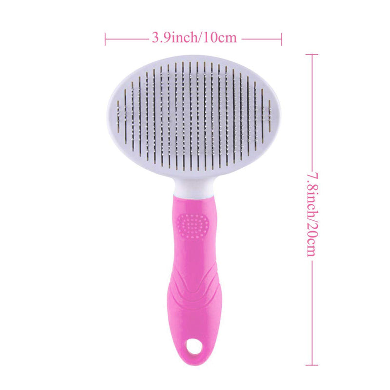 Cat Brush, Self Cleaning Slicker Brushes for Shedding and Grooming Removes Loose Undercoat, Mats and Tangled Hair Grooming Comb for Cats Dogs Dematting Detangling & Deshedding (Red) Red - PawsPlanet Australia