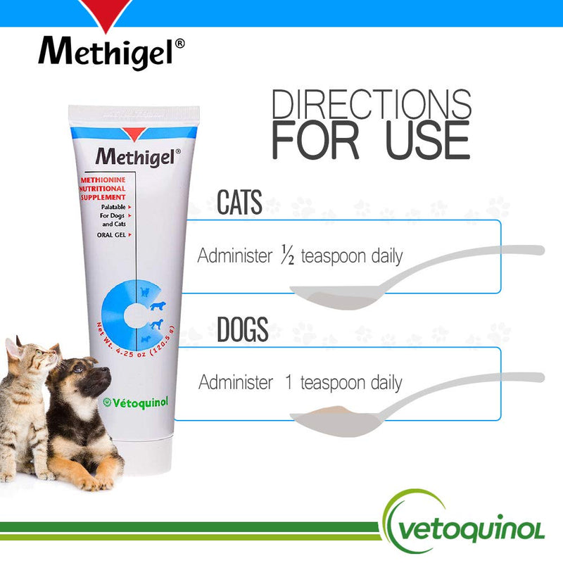 Vetoquinol Methigel Urinary Acidifier to Promote Urinary and Bladder Health for Dogs & Cats 4.25 oz - PawsPlanet Australia