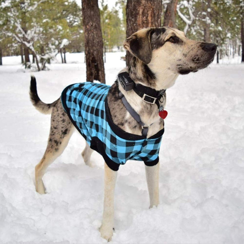 Rantow Windproof Pet Dog Jacket Winter Coat Detachable Hat Cold Weather Dog Vest Red Plaid/Blue Plaid Puppy Hoodie Sweater Clothing Outfits XXL Blue - PawsPlanet Australia