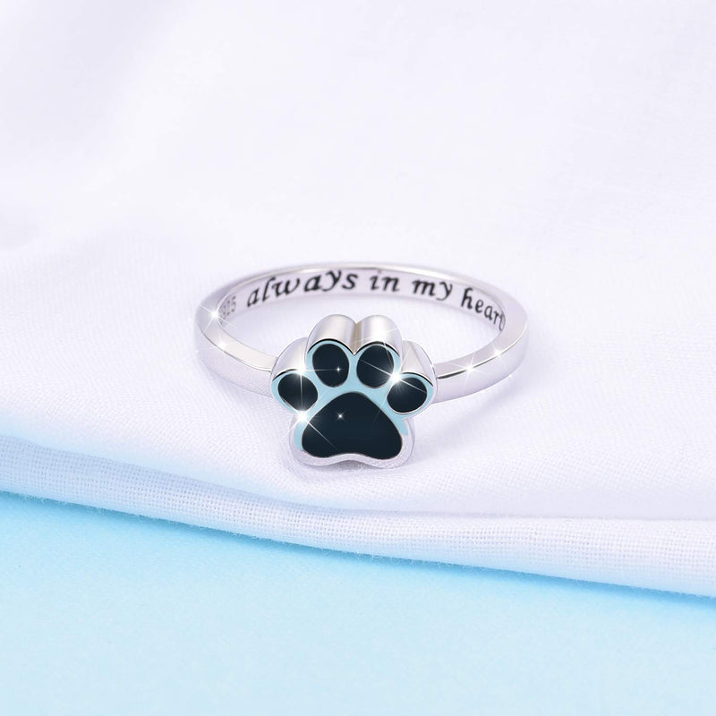 FREECO Sterling Silver Forever in My Heart Cremation Urn Ring Hold Loved Pets Dog Ashes for Women Finger Ring Memorial Jewelry 8 - PawsPlanet Australia