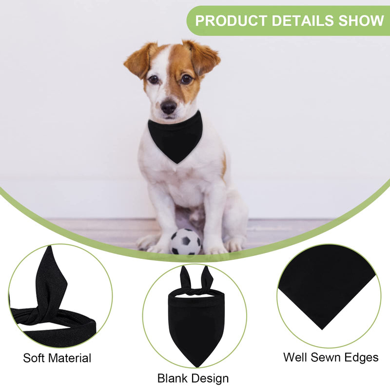 HACRAHO Pet Bandana, 6 PCS Triangle Scarf Bib Pet Bandana Adjustable Scarf for Dogs and Cats, Black - PawsPlanet Australia